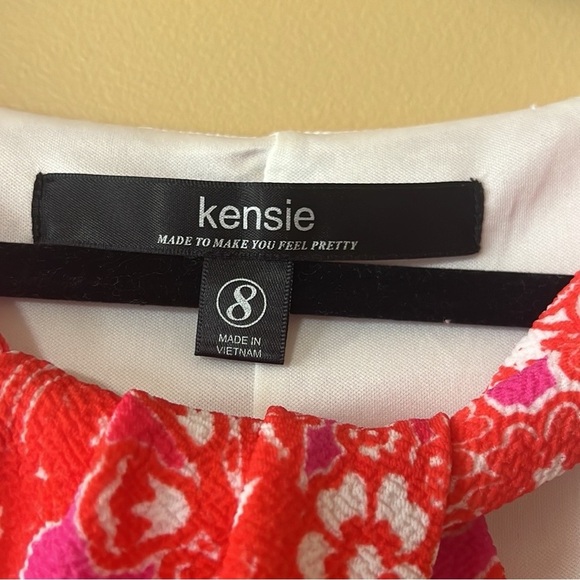 Kensie Pink and Orange Sleeveless Halter Dress - Picture 3 of 3